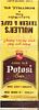 1953 Potosi Beer 113mm long WI-POT-9 Muller's Tavern & Café Dickeyville Wisconsin Isadore Muller Potosi