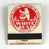 1952 White Bear Pilsner Beer Full Matchbook IL-WB-1 Thornton, Illinois