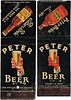 Lot of Two Peter Beer Matchcovers Union Hill, New Jersey