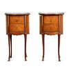 PR., 20TH C. LOUIS XV-STYLE TWO-DRAWER OVAL TABLES
