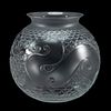 LALIQUE "X'IAN" CLEAR AND FROSTED CRYSTAL VASE