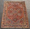 HAND KNOTTED WOOL PERSIAN HERIZ, 10 X 8