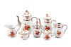 7PC HEREND RUST CHINESE BOUQUET COFFEE SET