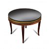 A mahogany and painted mirror topped occasional table, originally from the Savoy Plaza, New York, 19