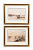 2 LITHOS AFTER DAVID ROBERTS "BOATS ON THE NILE"