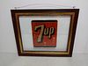 Very Early 7up logo decal Framed