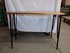 Hand made Basswood reclaimed sofa table
