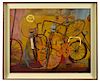 Modern British School (20th Century) Study of Bicycles inscribed lower right "Arrowhead II" oil on c