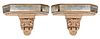 Neoclassical Mirrored Wall-Mounted Brackets, Pair