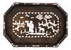 Chinese Abalone Inlaid Black Lacquered Tray