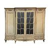 Louis XV Style Painted Smoked Mirror Converted Armoire