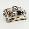 Antique Sheffield England Silver Plate Lidded Serving Dish