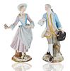 MEISSEN FIGURAL PORCELAIN GROUP OF VICTORIAN MAN AND WOMAN