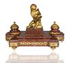 A FRENCH PUTTI INKWELL