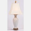 Chinese Blanc de Chine Porcelain Vase Mounted as a Lamp