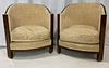 Pair PIERRE CHAREAU Style Art Deco Club Chairs 