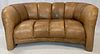 Post Modern Brown Leather Sofa #2 