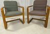 Pair Post Modern Bentwood Cantilever Chairs 