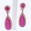 18k Ruby & Diamond Earrings