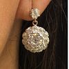 14k Silver Diamond Rosetta Earrings