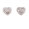 18k Heart Diamond Studs Earrings