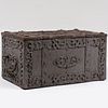Medieval Style Engraved Iron Strong Box