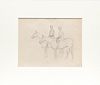 Paul Desmond Brown (1893-1958) Two Equestrian Pencil Drawings