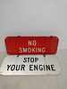 Aluminum SS No Smoking Stop Engine