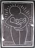 Keith Haring Subway Chalk Drawing, Mother & Child