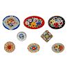 Twenty-three items of micro mosaic jewellery. To include a trinket box of oval shape with micro mosa