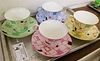 TRAY 4 PARAGON DECO CUPS & SAUCERS