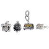 A selection of loose charms, a charm bracelet and broken charm bracelets. To include a total of fort