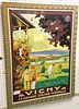 FRAMED FRENCH TRAVEL POSTER VICHY LA GRANDE STATION THERMALE 41" X 29 1/2"