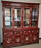 CHINESE MOP INLAID CHINA CABINET 6'10"H X 6'W X 19"D
