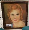 FRAMED PASTEL OF A WOMAN SGND 13 1/2" X 11 1/2"
