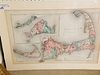 UNFRAMED VINTAGE MAP OF CAPE COD 17" X 26"