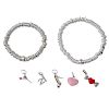LINKS OF LONDON - Two 'Sweetie' charm bracelets and five loose charms. The charms including a pink e