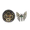 A selection of jewellery. To include a brooch in the shape of a butterfly, the wings set with colour