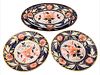 Imari Pattern 25 Piece Set, in Royal Crown Derby pattern, to include bowls, plates, and platters; dinner plate diameter 10 inches.