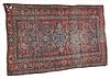 Bidjar Oriental Scatter Rug, 4' 10" x 7' 7", (worn and end fraying).