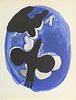Georges Braque - Deux Oiseau sur Fond Bleue