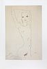 Egon Schiele (After) - Nude Girl with Arm Raised