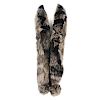 Five fur scarves. To include two brightly coloured dyed coney fur scarves, designed with individual