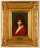 Jean-Jacques Henner Portrait of a Lady in Red