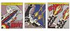 Roy Lichtenstein "As I Opened Fire" Poster Triptych