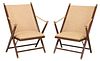 Pair David Easton Folding Plantation Chairs