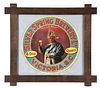 FRAMED SILVER SPRING BREWERY PAPER SIGN.