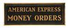 AMERICAN EXPRESS MONEY ORDERS TIN COUNTERTOP DISPLAY SIGN.