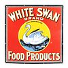 WHITE SWAN FOOD PRODUCTS PORCELAIN SIGN.