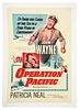 OPERATION PACIFIC LINEN-BACKED MOVIE POSTER.